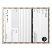 桃縁ど小事業請求書テンプレート ノートパッド (正面)