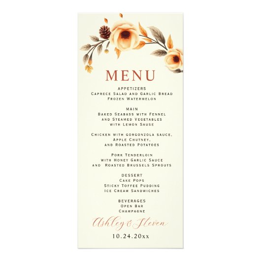 桃縁ど花のメ結婚ニュー・カード付きフローラ ラックカード (正面)