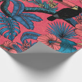 桃缶庭園（赤と青） ラッピングペーパー (角)