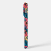 桃缶庭園（赤と青） iPhoneケース (左側面)