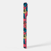 桃缶庭園（赤と青） iPhoneケース (右側面)