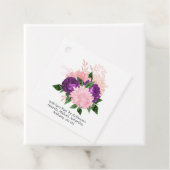 桃色とラベンダー パープルの花 フェイバータグ (インサイチュ)