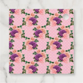 桃色とラベンダー パープルの花 フェイバータグ (裏面)