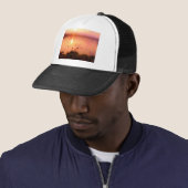 桃色と桃色の夕日 キャップ (インサイチュ)