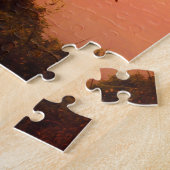 桃色と桃色の夕日 ジグソーパズル (側面)