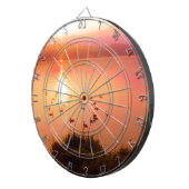 桃色と桃色の夕日 ダーツボード (正面右)