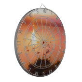 桃色と桃色の夕日 ダーツボード (正面左)