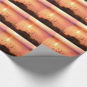 桃色と桃色の夕日 ラッピングペーパー (角)