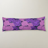 桃色と紫紫色の牡丹と紫陽花 ボディピロー (裏面)