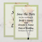 桃色のアイリスでSave the Date セーブザデート (正面/裏面)