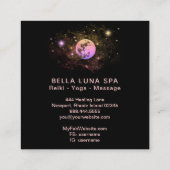 *~*桃色のグラデーション月の星 スクエア名刺 (裏面)