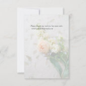 桃色のバラの花束 セーブザデート (裏面)