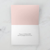 桃色のバラ誕生日 カード (内部)