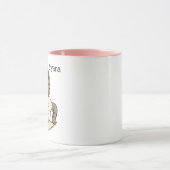 桃色のピンクの天体の月と星のユニコーン マグカップ (中央)