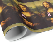 桃色のリボンを着たモナリザ ラッピングペーパー (ロールコーナー)