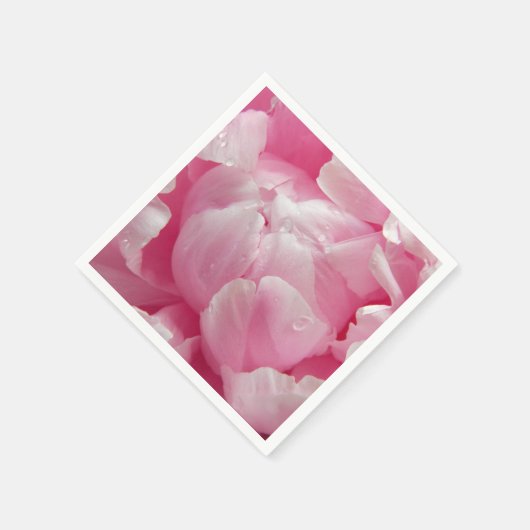 桃色のロマンスが露の花を咲かせる スタンダードカクテルナプキン (角)