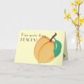 桃色の挨拶状 カード (黄色い花)