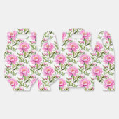 桃色の牡丹の花とセージ・グリーン離れ フェイバーボックス (見開き)