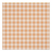 桃色の白チェック柄のギンガム模様 ポスター (正面)