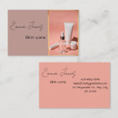 桃色の皮の気にビジネスカード 名刺 (正面/裏面)