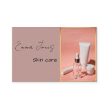 桃色の皮の気にビジネスカード