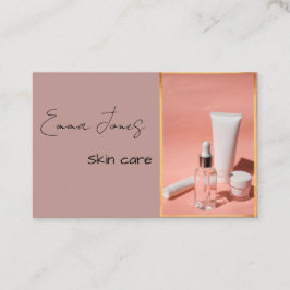 桃色の皮の気にビジネスカード 名刺