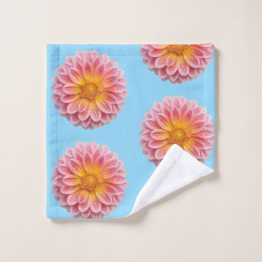 桃色の紅露と露 ウォッシュタオル (ウォッシュタオル)