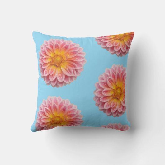 桃色の紅露と露 クッション (裏面)