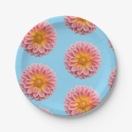 桃色の紅露と露 ペーパープレート