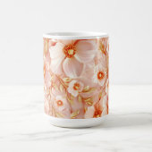 桃色の繊細な花 コーヒーマグカップ (中央)