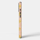 桃色の背景に六角形の花柄 Case-Mate iPhoneケース (裏面 / 左)