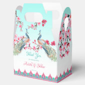 桃色の花はアクアグラデーションブルー フェイバーボックス (オープン)