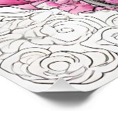 桃色の花を咲かせ鮮やかたオリエンタルドラゴン ポスター (コーナー)