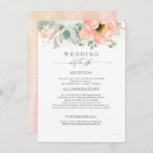 桃色の花結婚の情報 エンクロージャーカード (正面/裏面)