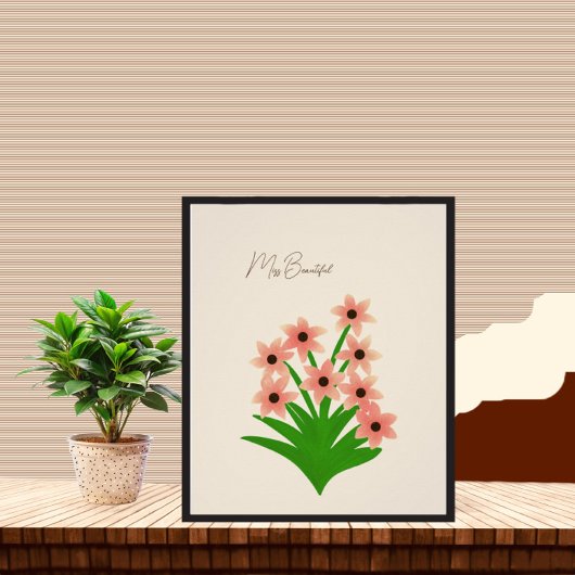 桃色の花 ポスター