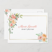 桃色の花 ポストカード (正面/裏面)