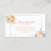 桃色の花 名刺 (裏面)