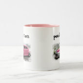 桃色の鋭敏なコーヒー・マグ ツートーンマグカップ (中央)