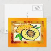 桃色の鋭敏な郵便友達 ポストカード (正面/裏面)