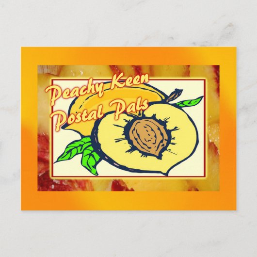 桃色の鋭敏な郵便友達 ポストカード (正面)