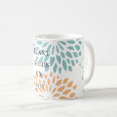 桃色アクアフラワーの花開く喜びの詩 コーヒーマグカップ (正面右)