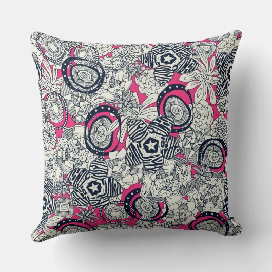 桃色インジゴ クッション (裏面)