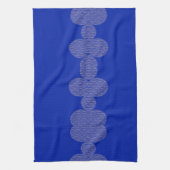 桃色スタイリッシュのチャイノアイセリーパターン青 キッチンタオル (縦)