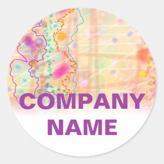 桃色ステッカー-ちょうど ラウンドシール