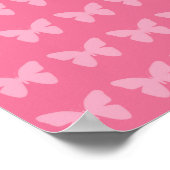 桃色ストライプ蝶 ポスター (角)