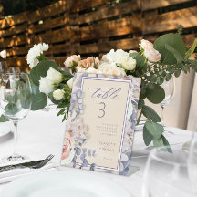 桃色フローラ結婚のテーブル番号