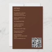 桃色ベージュの花が一つにまとまったエレガントな結婚式 招待状 (裏面)