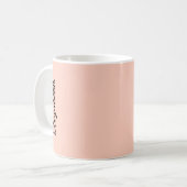 桃色無地の コーヒーマグカップ (正面左)
