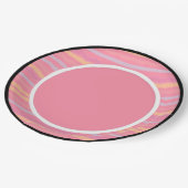 桃色、桃と鳩 ペーパープレート (アングル)