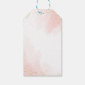 桃花かわいいインディアンブライダルカップルカスタム ギフトタグ (裏面)